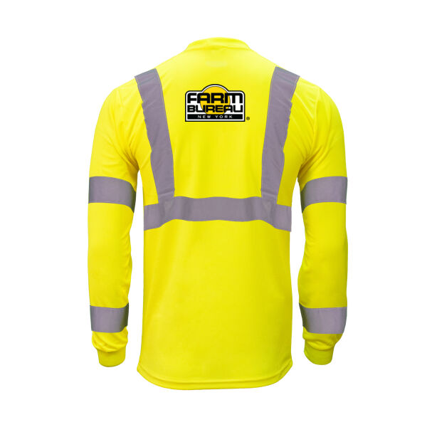 NYFB ANSI Class 3 Hi-Vis Long Sleeve Pocket T-Shirt Thumbnail