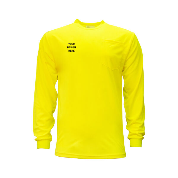CUSTOM Enhanced Visibility Long Sleeve Pocket T-Shirt Thumbnail