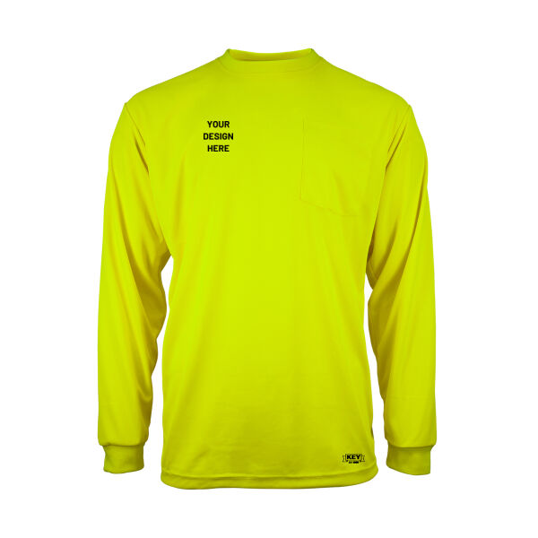 CUSTOM Enhanced Visibility UltraSoft Long Sleeve Pocket Tee Thumbnail